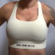 Sport bra HELEN model white cream | VERY BAD WOD