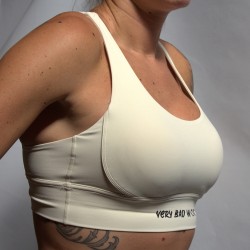 Brassière sport blanc ivoire EVA | VERY BAD WOD