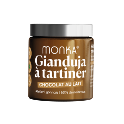 Pâte à tartiner GIANDUJA - Chocolat Au Lait 200 Gr| MONKA