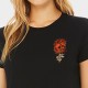 T-shirt femme Crop noir FLOOR ON FIRE | JUSTHANG