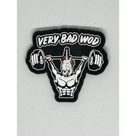 UNICORN SOLDIER black 3D PVC velcro patch for athlete | VERY BAD WOD