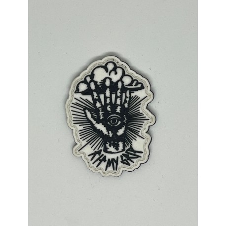 Patch PVC 3D velcro blanc RIP MY GRIP pour athlète | VERY BAD WOD