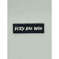 Logo VERY BAD WOD black 3D PVC velcro patch | VERY BAD WOD