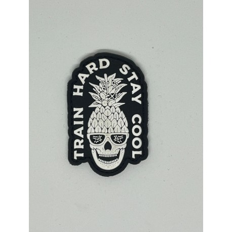 Patch PVC 3D velcro noir TRAIN HARD STAY COOL | VERY BAD WOD