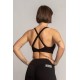 Brassière femme sport Kamila noire dos croisé