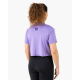 Crop t-shirt femme violet Wisteria VELITES en pleine séance de Hyrox