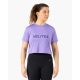 Crop top anti-odeur violet pour yoga, musculation, Cross Training