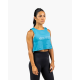 Tank crop top VELITES HOLO bleu Ultramarine porté en CrossFit®