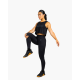 Crop top noir coupe courte sportive – Idéal cross training