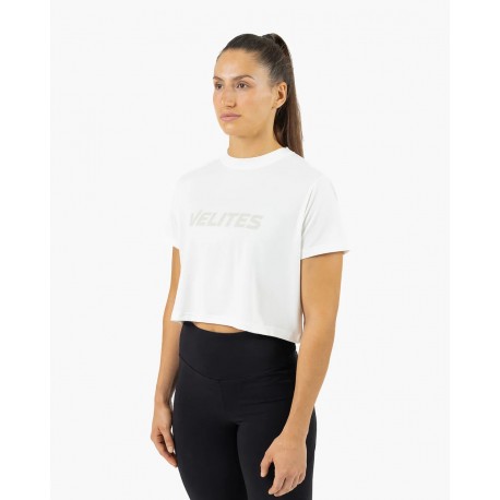 Crop top sport femme blanc pour entraînements CrossFit®