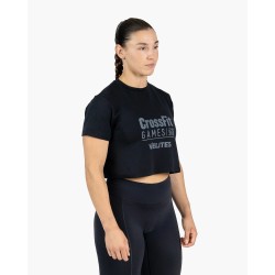 Crop top sport femme HOLO noir CrossFit 2025 VELITES