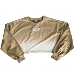Crop Sweatshirt femme The Faded beige sand – Barbell Regiment