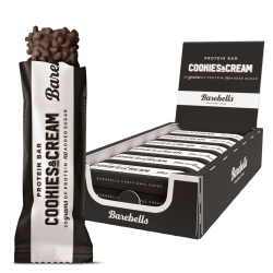 Pack of 12 Protein bars COOKIES & CREAM| BAREBELLS