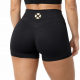 Short femme sport noir Mindy taille haute