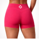 Short femme sport rose fuchsia Mindy logo blanc short femme sport