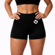 Short Femme Sport Frannie Noir Logo Blanc