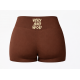 short femme yoga marron maintien