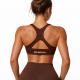 brassière fitness femme marron training