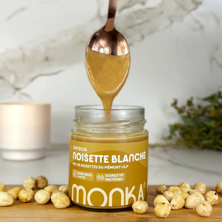 Pâte à tartiner GIANDUJA - Noisette Blanche 200 Gr| MONKA