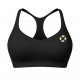 brassière fitness noir femme coupe V gym