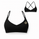 Brassière sport dos croisé noir fitness femme