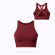 Crop brassière intégrée femme Very Bad Wod rouge bordeaux pour CrossFit et musculation