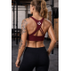 Crop brassière femme rouge bordeaux Very Bad Wod pour CrossFit, training et yoga respirant