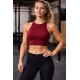 Crop brassière sport femme Very Bad Wod rouge bordeaux pour fitness, WOD et training