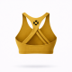 Crop brassière sport femme Very Bad Wod jaune moutarde pour fitness, WOD et training