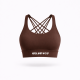 Brassière CrossFit femme Very Bad Wod marron dos croisé maintien pour fitness