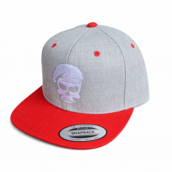 Casquette snapback Barbell Regiment grise et rouge unisexe lifestyle fitness taille unique