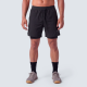 Short 2 en 1 PICSIL noir homme pour fitness et cross training, léger et respirant