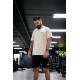 t shirt fitness homme large beige confortable