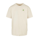 t shirt oversized sport beige coton épais fitness