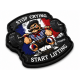 Patch décoratif velcro musculation bleu blanc rouge