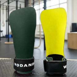 Maniques powergrip WODANDGO vertes et jaunes pour maniques Cross Training
