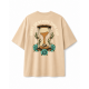 Unisex brown grege oversized T-Shirt WAKE UP BEFORE TIME CAP | VERY BAD WOD