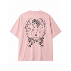 Unisex light pink oversized T-Shirt STRONG BEAUTY | VERY BAD WOD