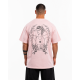 T-Shirt oversize unisexe rose clair STRONG BEAUTY | VERY BAD WOD
