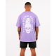 Unisex purple oversized T-Shirt TRAIN HARD STAY COOL | VERY BAD WOD