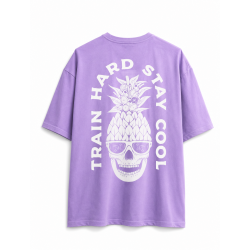 T-Shirt oversize unisexe violet TRAIN HARD STAY COOL | VERY BAD WOD