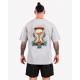 T-Shirt oversize unisexe vert de gris WAKE UP BEFORE TIME CAP | VERY BAD WOD