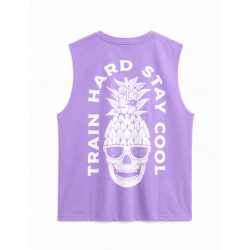 Muscle Tank Oversize Violet clair Train hard stay cool Very Bad Wod