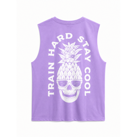 Muscle Tank Oversize Violet clair Train hard stay cool Very Bad Wod