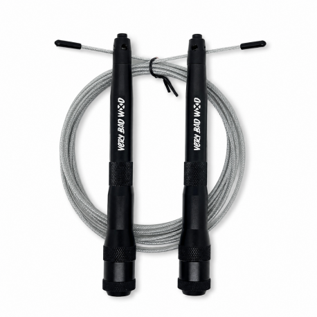 Corde à sauter Very Bad Wod Stormy noire câble gris transparent