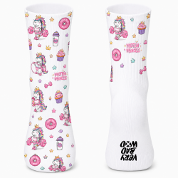 Chaussettes Very Bad Socks Protein Princess blanc à motifs pour CrossFit®