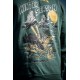 Motif Regiment Supply Co. avec crâne et masque de ski sur le sweat vert.