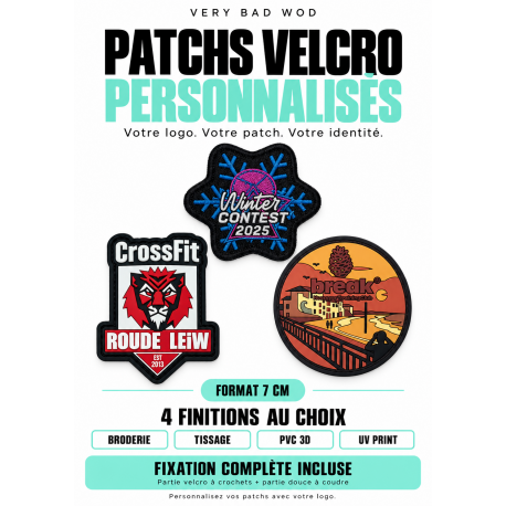 Packs de patchs velcro personnalisés avec votre logo