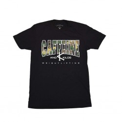 T-shirt Homme noir CAMO WEIGHTLIFTING T pour Athlète - CAFFEINE & KILOS