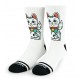 Chaussettes blanches ANGRY CAT | WODABLE